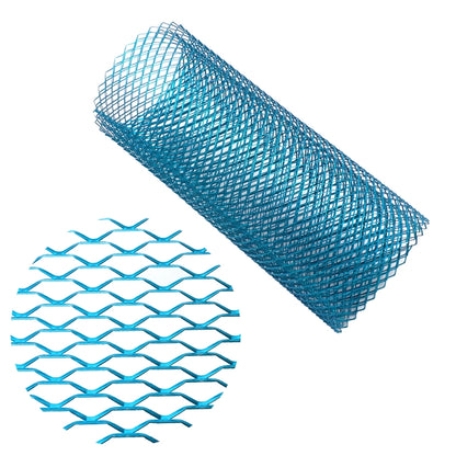 XH-6013 100x33cm Universal Car Grill Mesh Aluminum Alloy Grille Insert Bumper, Type:Large Hole(Blue) by buy2fix