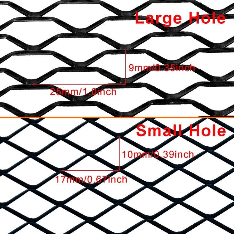 XH-6013 100x33cm Universal Car Grill Mesh Aluminum Alloy Grille Insert Bumper, Type:Small Hole(Black) by buy2fix