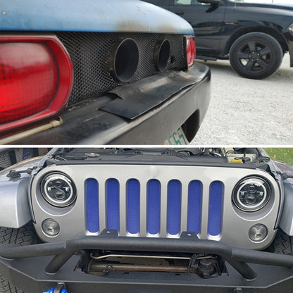 XH-6013 100x33cm Universal Car Grill Mesh Aluminum Alloy Grille Insert Bumper, Type:Large Hole(Black) by buy2fix