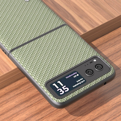 For Motorola Razr 40 ABELL Carbon Fiber Protective Phone Case(Green) by buy2fix