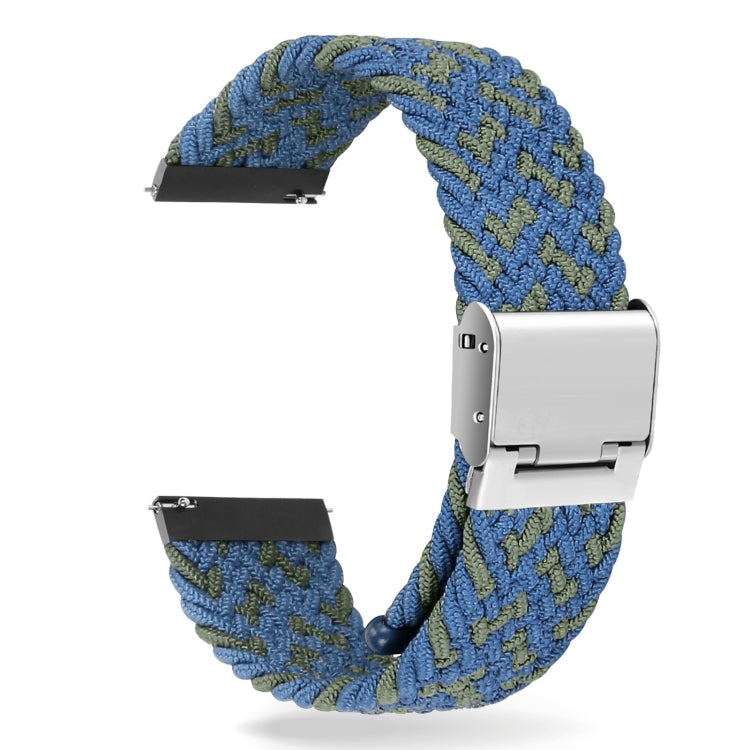 For Huawei Watch 4 / 4 Pro Nylon Braided Metal Buckle Watch Band(W Blue Green) by buy2fix