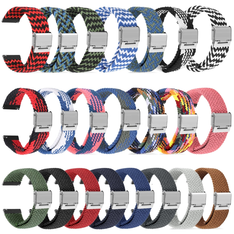 For Huawei Watch 4 / 4 Pro Nylon Braided Metal Buckle Watch Band(W Blue Green) by buy2fix