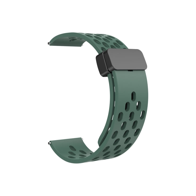 For Huawei Watch 4 / 4 Pro Magnetic Clasp Silicone Watch Band(Pine Green) by buy2fix