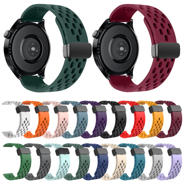 For Huawei Watch 4 / 4 Pro Magnetic Clasp Silicone Watch Band(White) by buy2fix