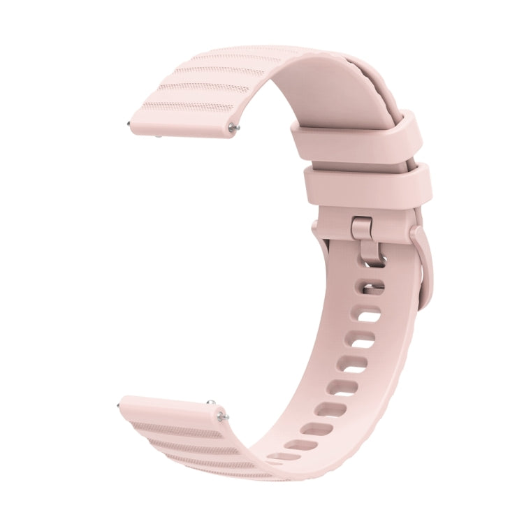For Huawei Watch 4 / 4 Pro Wavy Dot Pattern Solid Color Silicone Watch Band(Pink) by buy2fix