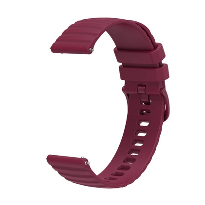 For Huawei Watch 4 / 4 Pro Wavy Dot Pattern Solid Color Silicone Watch Band(Wine Red) by buy2fix