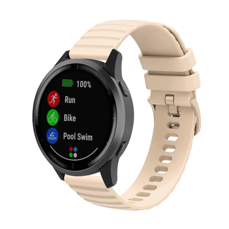 For Huawei Watch 4 / 4 Pro Wavy Dot Pattern Solid Color Silicone Watch Band(Beige) by buy2fix