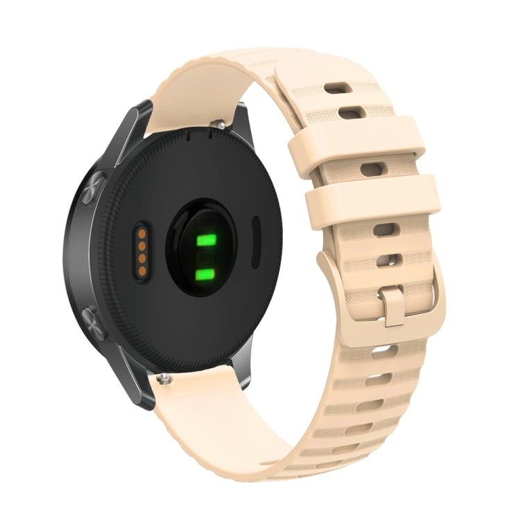 For Huawei Watch 4 / 4 Pro Wavy Dot Pattern Solid Color Silicone Watch Band(Beige) by buy2fix