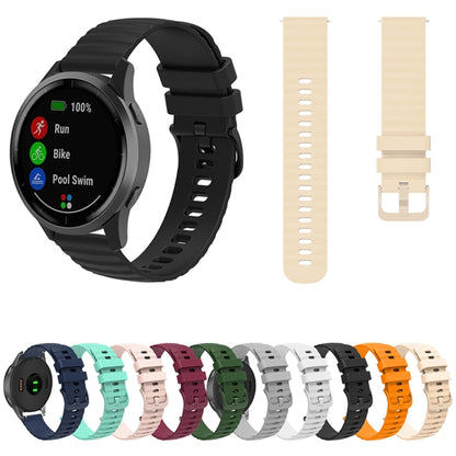For Huawei Watch 4 / 4 Pro Wavy Dot Pattern Solid Color Silicone Watch Band(Beige) by buy2fix