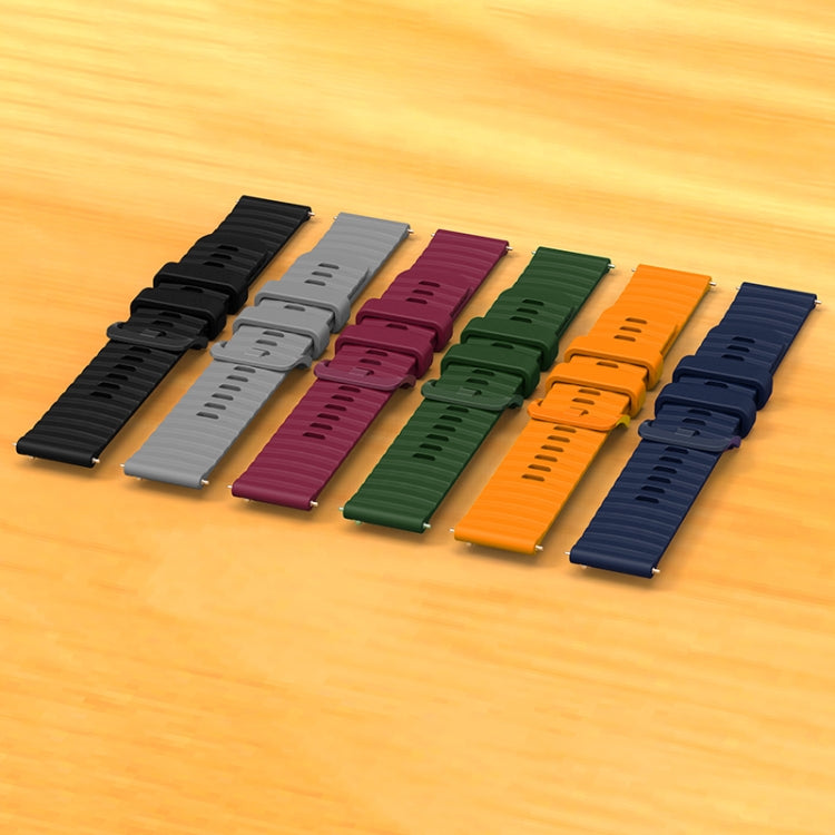 For Huawei Watch 4 / 4 Pro Wavy Dot Pattern Solid Color Silicone Watch Band(Wine Red) by buy2fix