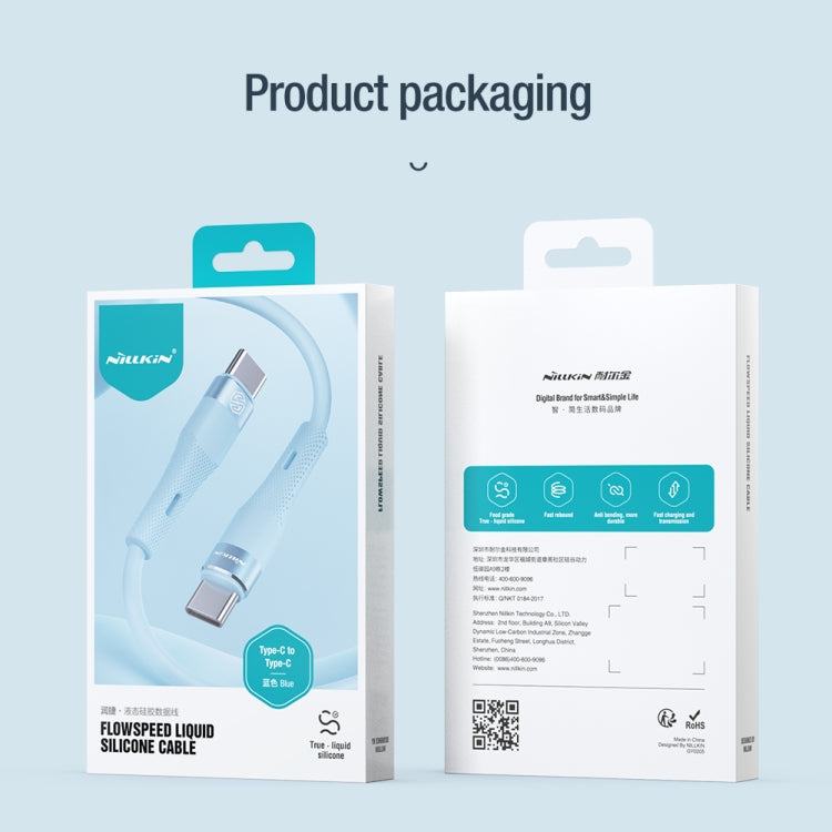 Nillkin 2.4A USB-C/Type-C to USB-C/Type-C Silicone Data Cable, Length: 1.2m(Purple) - USB-C & Type-C Cable by NILLKIN | Online Shopping UK | buy2fix