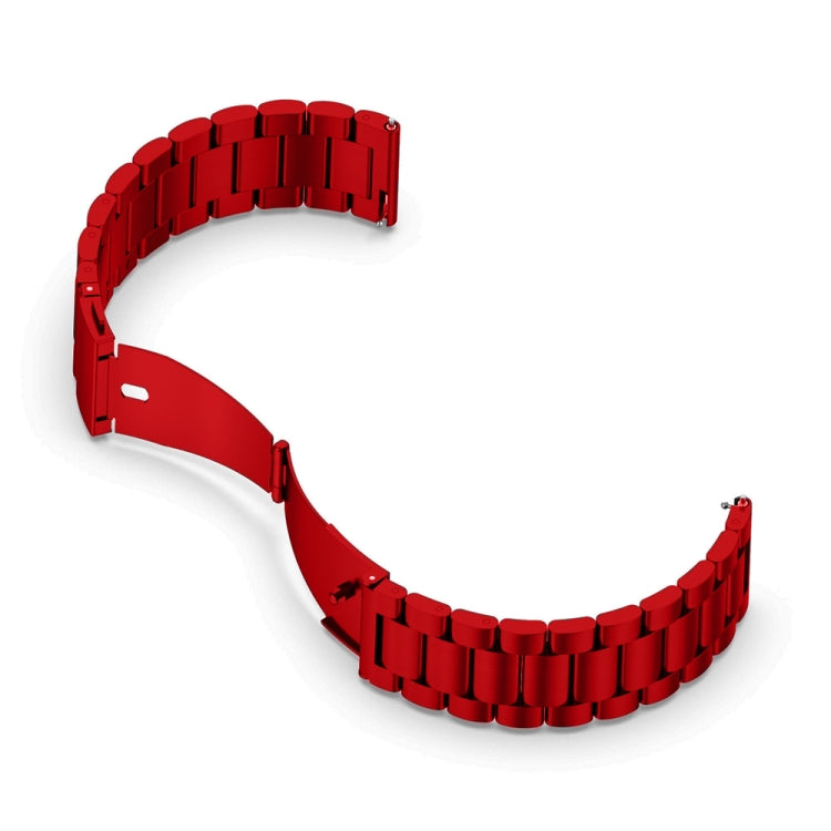 For Huawei Watch 4 / 4 Pro Three Bead Stainless Steel Watch Band(Red) by buy2fix