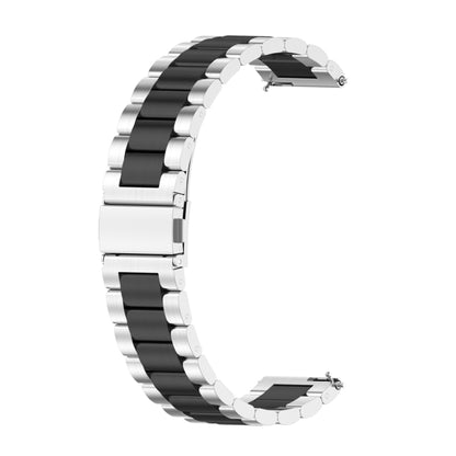 For Huawei Watch 4 / 4 Pro Three Bead Stainless Steel Watch Band(Silver Black) by buy2fix