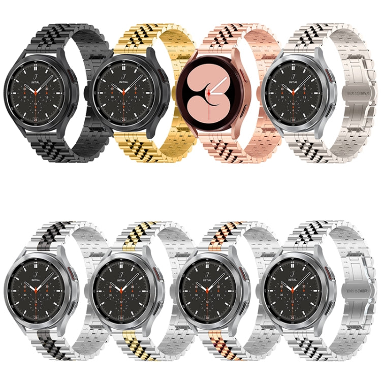 For Huawei Watch 4 / 4 Pro Five Bead Stainless Steel Watch Band(Black) by buy2fix