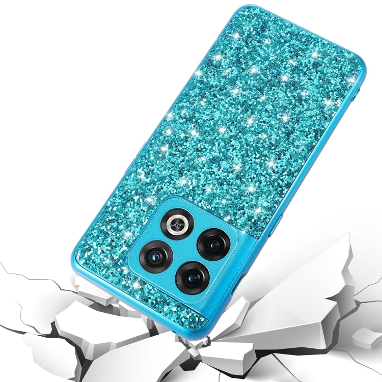 For OnePlus Ace Pro/10T Glitter Powder Shockproof TPU Phone Case(Blue) - OnePlus Cases by buy2fix | Online Shopping UK | buy2fix