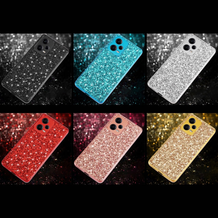 For Xiaomi Redmi Note 12 Pro 5G Global Glitter Powder Shockproof TPU Phone Case(Gold) by buy2fix