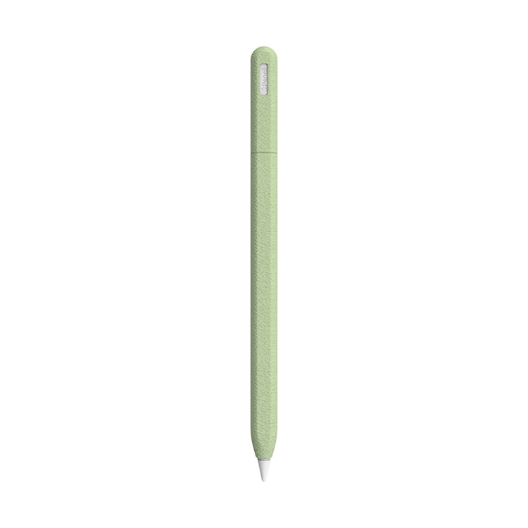 For Apple Pencil 2 LOVE MEI Frosted Leather Texture Silicone Protective Pen Case(Green) - Pencil Accessories by LOVE MEI | Online Shopping UK | buy2fix
