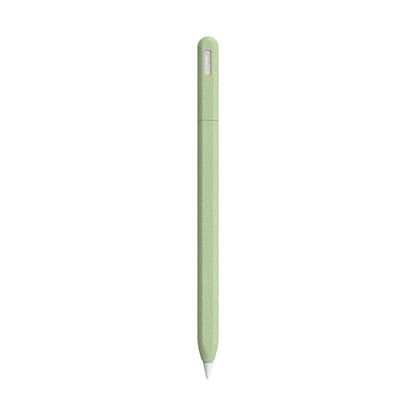 For Apple Pencil 2 LOVE MEI Frosted Leather Texture Silicone Protective Pen Case(Green) - Pencil Accessories by LOVE MEI | Online Shopping UK | buy2fix