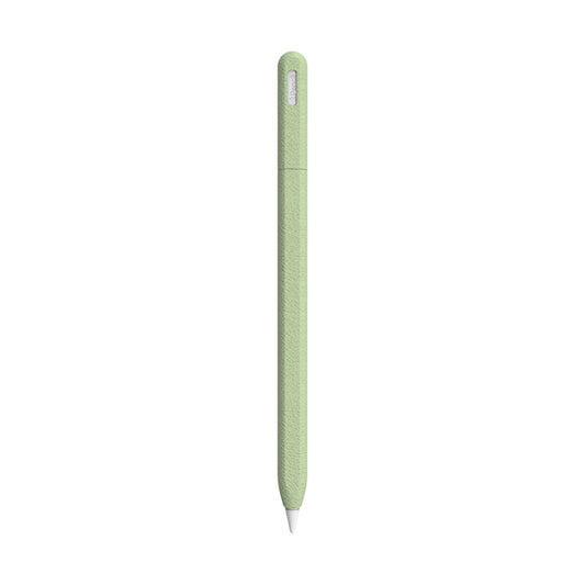 For Apple Pencil 2 LOVE MEI Frosted Leather Texture Silicone Protective Pen Case(Green) - Pencil Accessories by LOVE MEI | Online Shopping UK | buy2fix