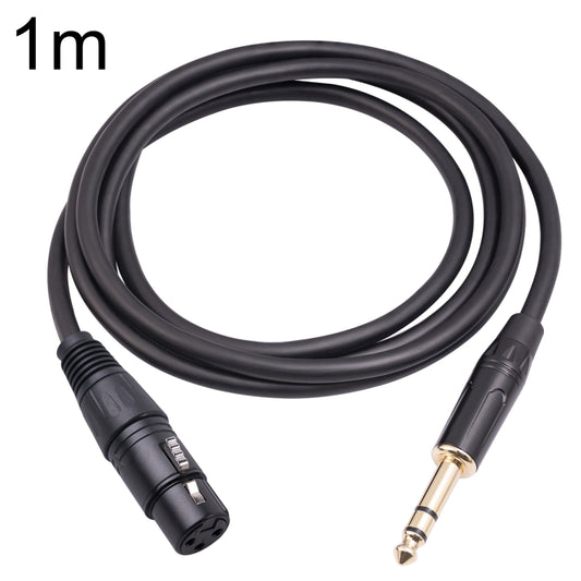 6.35mm 1/4 TRS Male to XLR 3pin Female Microphone Cable, Length:1m - Microphone Audio Cable & Connector by buy2fix | Online Shopping UK | buy2fix