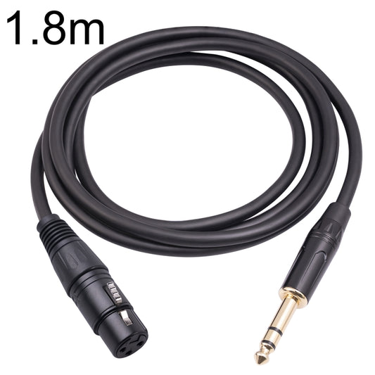 6.35mm 1/4 TRS Male to XLR 3pin Female Microphone Cable, Length:1.8m - Microphone Audio Cable & Connector by buy2fix | Online Shopping UK | buy2fix