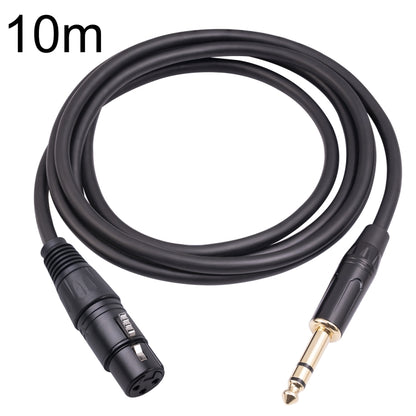6.35mm 1/4 TRS Male to XLR 3pin Female Microphone Cable, Length:10m - Microphone Audio Cable & Connector by buy2fix | Online Shopping UK | buy2fix