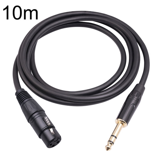 6.35mm 1/4 TRS Male to XLR 3pin Female Microphone Cable, Length:10m - Microphone Audio Cable & Connector by buy2fix | Online Shopping UK | buy2fix
