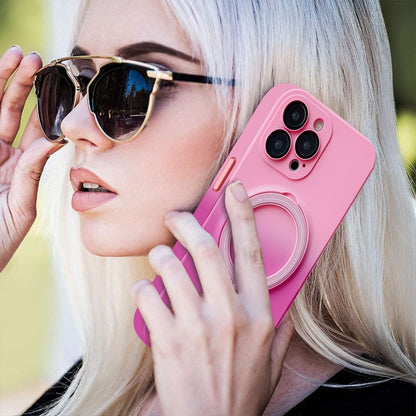 For iPhone 13 Gradient TPU MagSafe Holder Phone Case(Blue Purple) by buy2fix