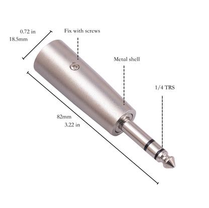 2206-1 6.35mm 1/4 TRS Male to XLR 3pin Male Adapter - Microphone Audio Cable & Connector by buy2fix | Online Shopping UK | buy2fix