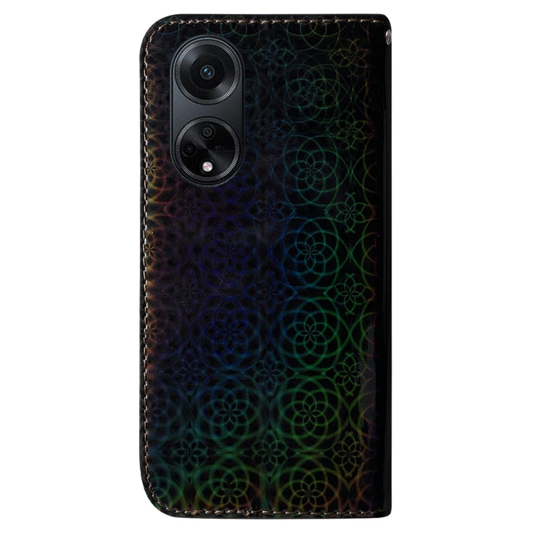 For OPPO A98 5G / F23 5G India Colorful Magnetic Buckle Leather Phone Case(Black) by buy2fix
