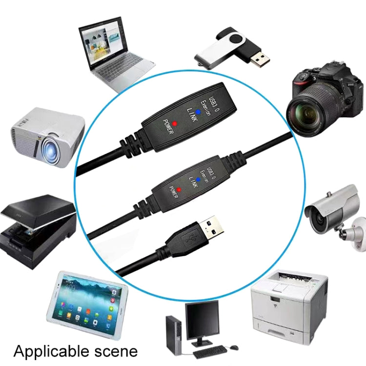 USB 3.0 Male to Female Super Speed Extension Cable, Length:10m by buy2fix