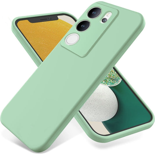 For vivo V29 / S17 Pro Pure Color Liquid Silicone Shockproof Phone Case(Green) - vivo Cases by buy2fix | Online Shopping UK | buy2fix