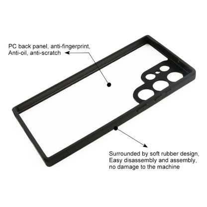 For Samsung Galaxy S23 Ultra 5G Frosted TPU + Transparent PC Phone Case(Black) - Galaxy S23 Ultra 5G Cases by buy2fix | Online Shopping UK | buy2fix