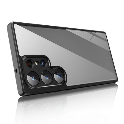 For Samsung Galaxy S23 Ultra 5G Frosted TPU + Transparent PC Phone Case(Black) - Galaxy S23 Ultra 5G Cases by buy2fix | Online Shopping UK | buy2fix