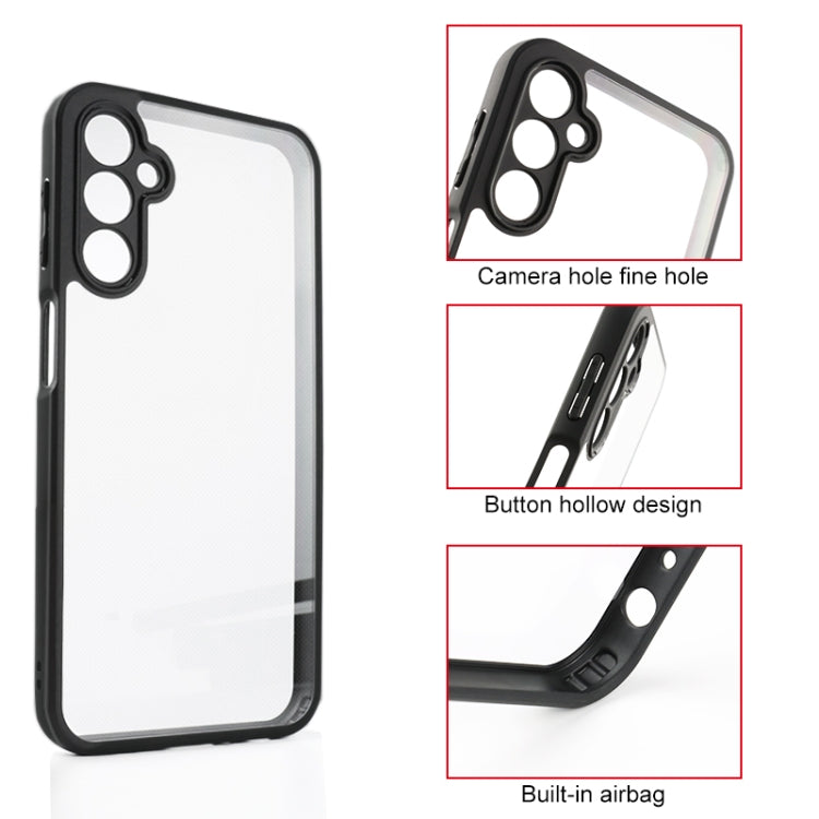 For Samsung Galaxy A24 4G Frosted TPU + Transparent PC Phone Case(Black) by buy2fix
