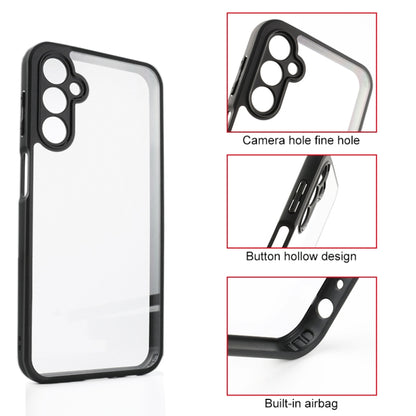 For Samsung Galaxy A24 4G Frosted TPU + Transparent PC Phone Case(Black) by buy2fix