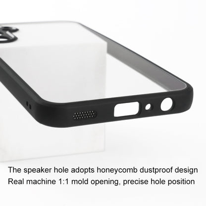 For Samsung Galaxy A24 4G Frosted TPU + Transparent PC Phone Case(Black) by buy2fix
