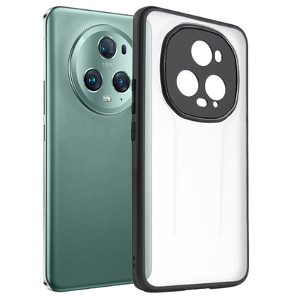 For Honor Magic5 Pro Frosted TPU + Transparent PC Phone Case(Black) by buy2fix