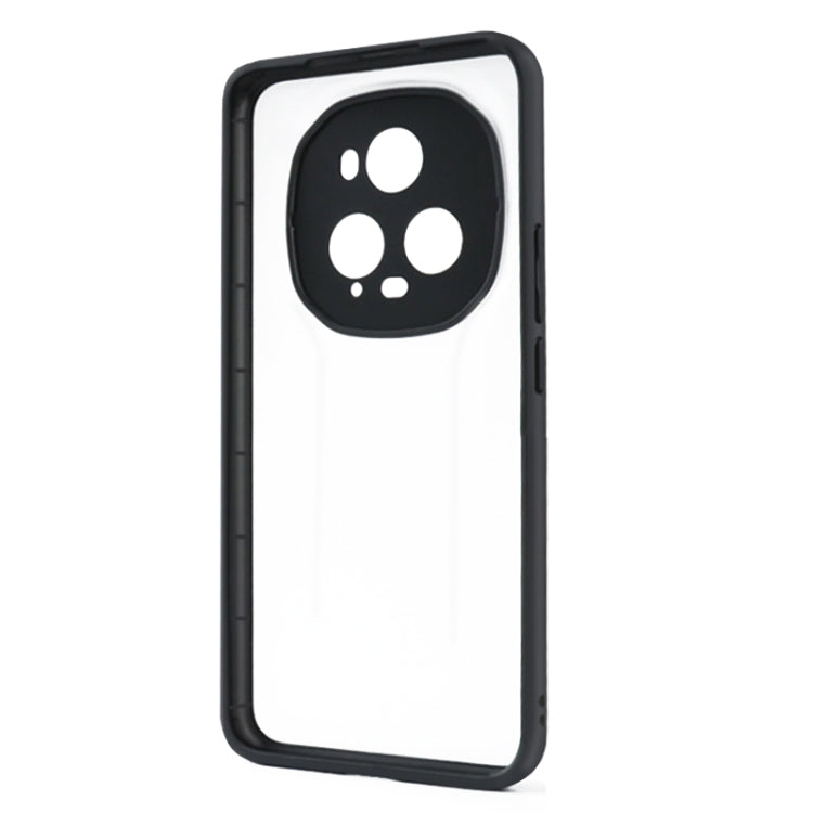 For Honor Magic5 Pro Frosted TPU + Transparent PC Phone Case(Black) by buy2fix