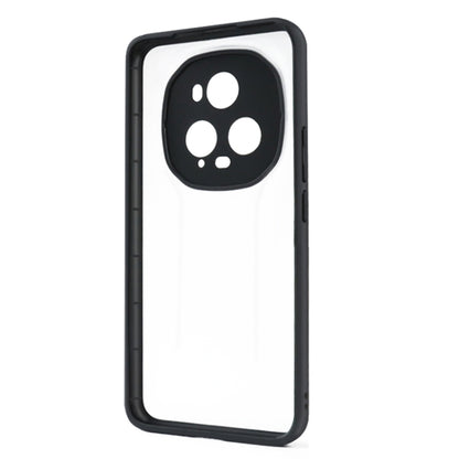 For Honor Magic5 Pro Frosted TPU + Transparent PC Phone Case(Black) by buy2fix
