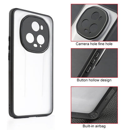 For Honor Magic5 Pro Frosted TPU + Transparent PC Phone Case(Black) by buy2fix