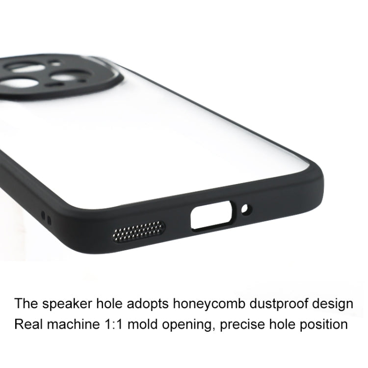 For Honor Magic5 Pro Frosted TPU + Transparent PC Phone Case(Black) by buy2fix