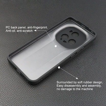 For Honor Magic5 Pro Frosted TPU + Transparent PC Phone Case(Black) by buy2fix