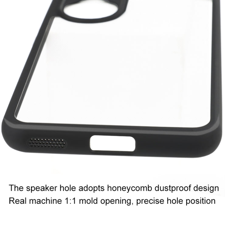 For Honor 90 Frosted TPU + Transparent PC Phone Case(Black) by buy2fix