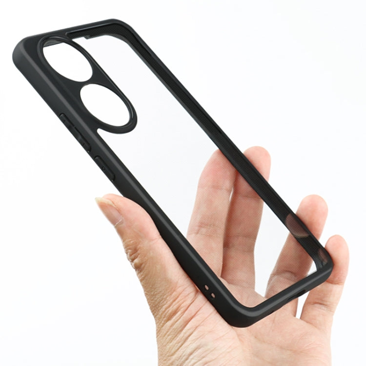 For Honor 90 Frosted TPU + Transparent PC Phone Case(Black) by buy2fix