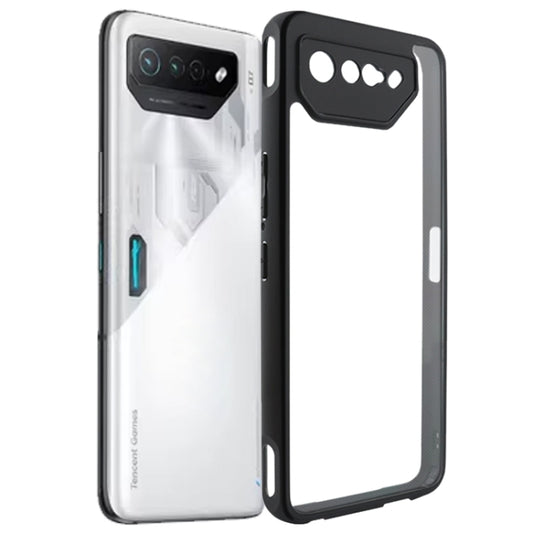 For Asus ROG Phone 7 Frosted TPU + Transparent PC Phone Case(Black) - ASUS Cases by buy2fix | Online Shopping UK | buy2fix