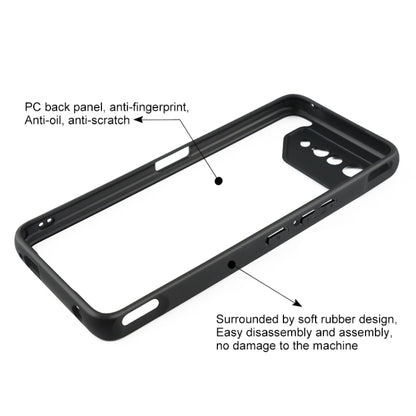 For Asus ROG Phone 7 Frosted TPU + Transparent PC Phone Case(Black) - ASUS Cases by buy2fix | Online Shopping UK | buy2fix