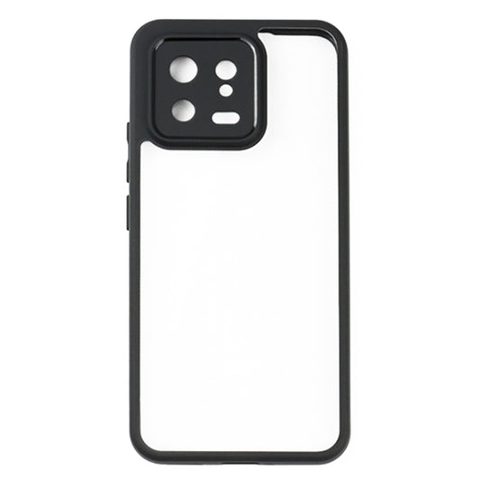 For Xiaomi 13 Frosted TPU + Transparent PC Phone Case(Black) - Xiaomi Cases by buy2fix | Online Shopping UK | buy2fix