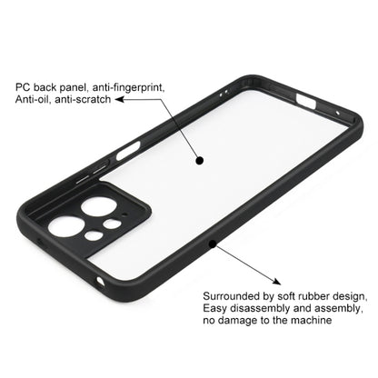 For Xiaomi Redmi Note 12 4G Frosted TPU + Transparent PC Phone Case(Black) by buy2fix