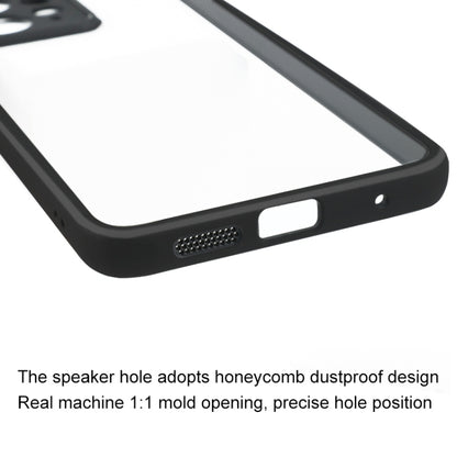 For Xiaomi Redmi Note 12 4G Frosted TPU + Transparent PC Phone Case(Black) by buy2fix